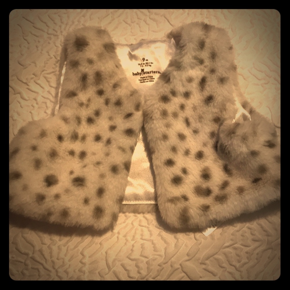 Fur Leopard 🐆 baby vest 😍